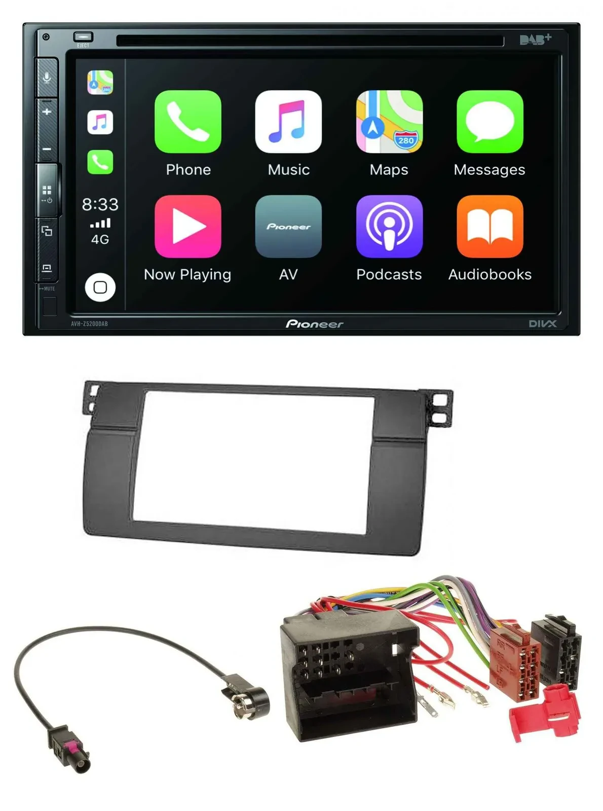 Pioneer DVD 2DIN MP3 DAB Bluetooth USB Autoradio für BMW 3er E46 Profiversion gr