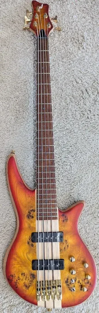 Jackson Pro Spectra SBP V 5-string Electric Bass Guitar Transparent Cherry Burst