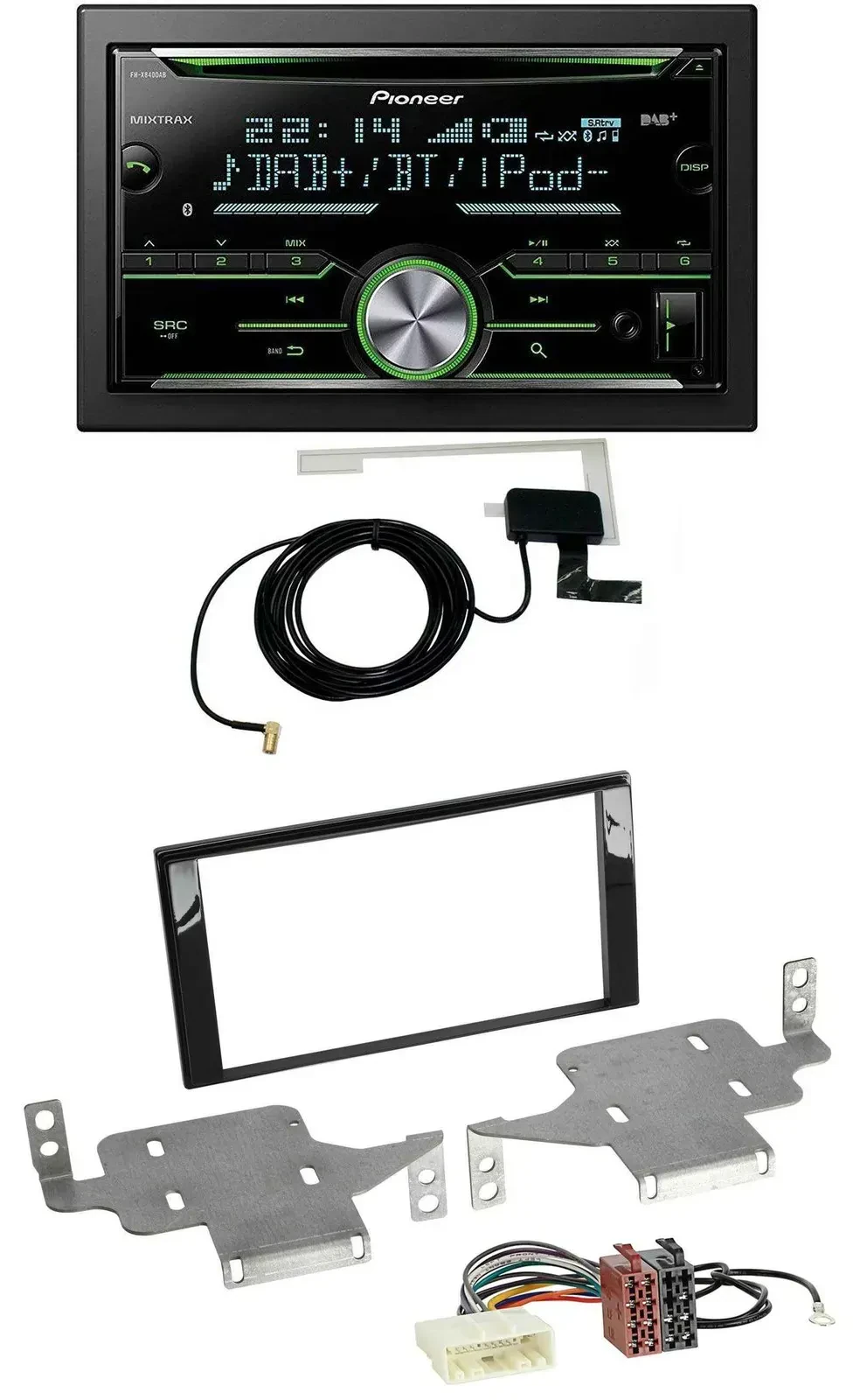 Автомагнитола для Nissan Juke (с 2014) Pioneer 2-DIN, CD/USB/MP3, Bluetooth, DAB