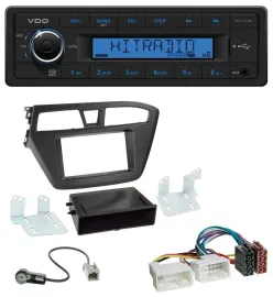 VDO AUX 1DIN MP3 USB Autoradio für Hyundai i20 (2014-2020)