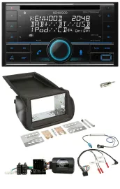 Kenwood CD 2DIN DAB USB Lenkrad Bluetooth Autoradio für Citroen Nemo Peugeot Bip