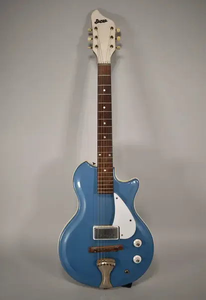 Электрогитара полуакустическая Supro Sahara S Blue USA 1966