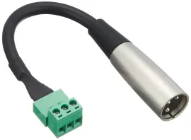 Hosa PHX-106M-BULK | 6 Inch Low-Voltage PHX3M to XLR3M Adaptor
