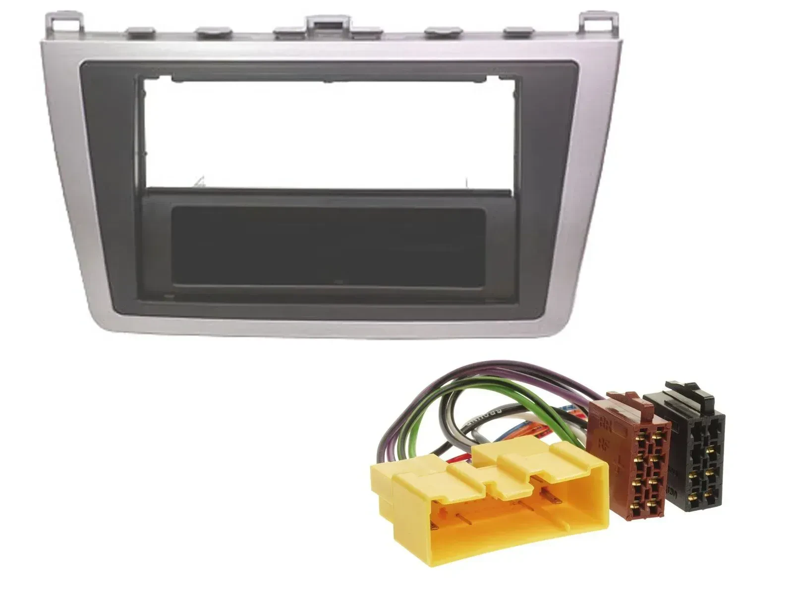 Einbauset DIN Autoradio für Mazda 6 (08-12) silber schwarz