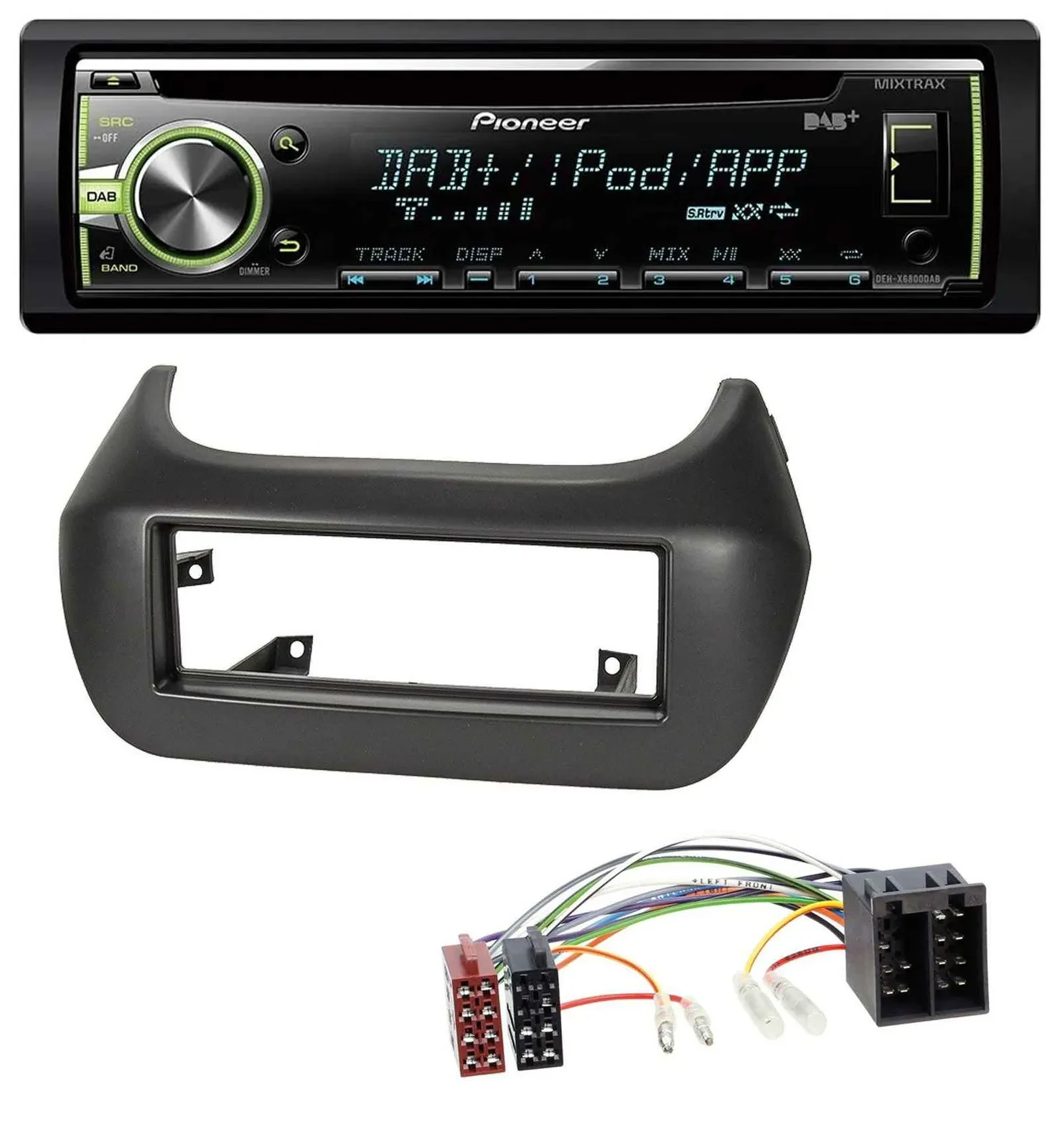 Pioneer DAB USB MP3 AUX CD Autoradio für Fiat Fiorino Qubo Citroen Nemo Peugeot
