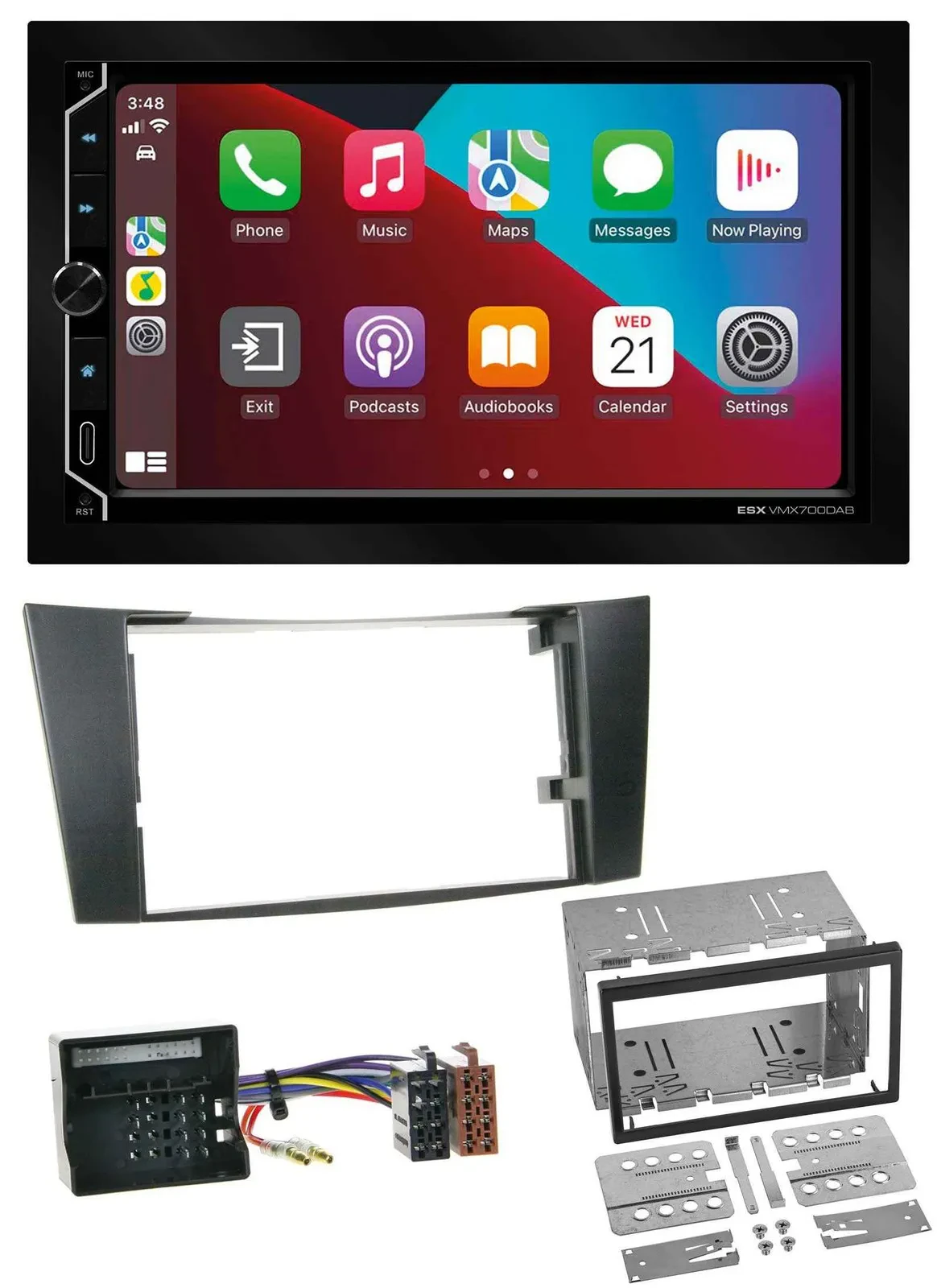 ESX 2DIN DAB USB MP3 Bluetooth Autoradio für Mercedes E-Klasse W211 02-09