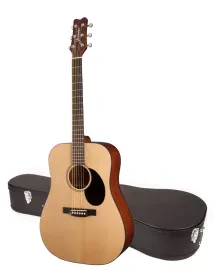 Jasmine JD39-NAT Dreadnought Acoustic Guitar with CASE