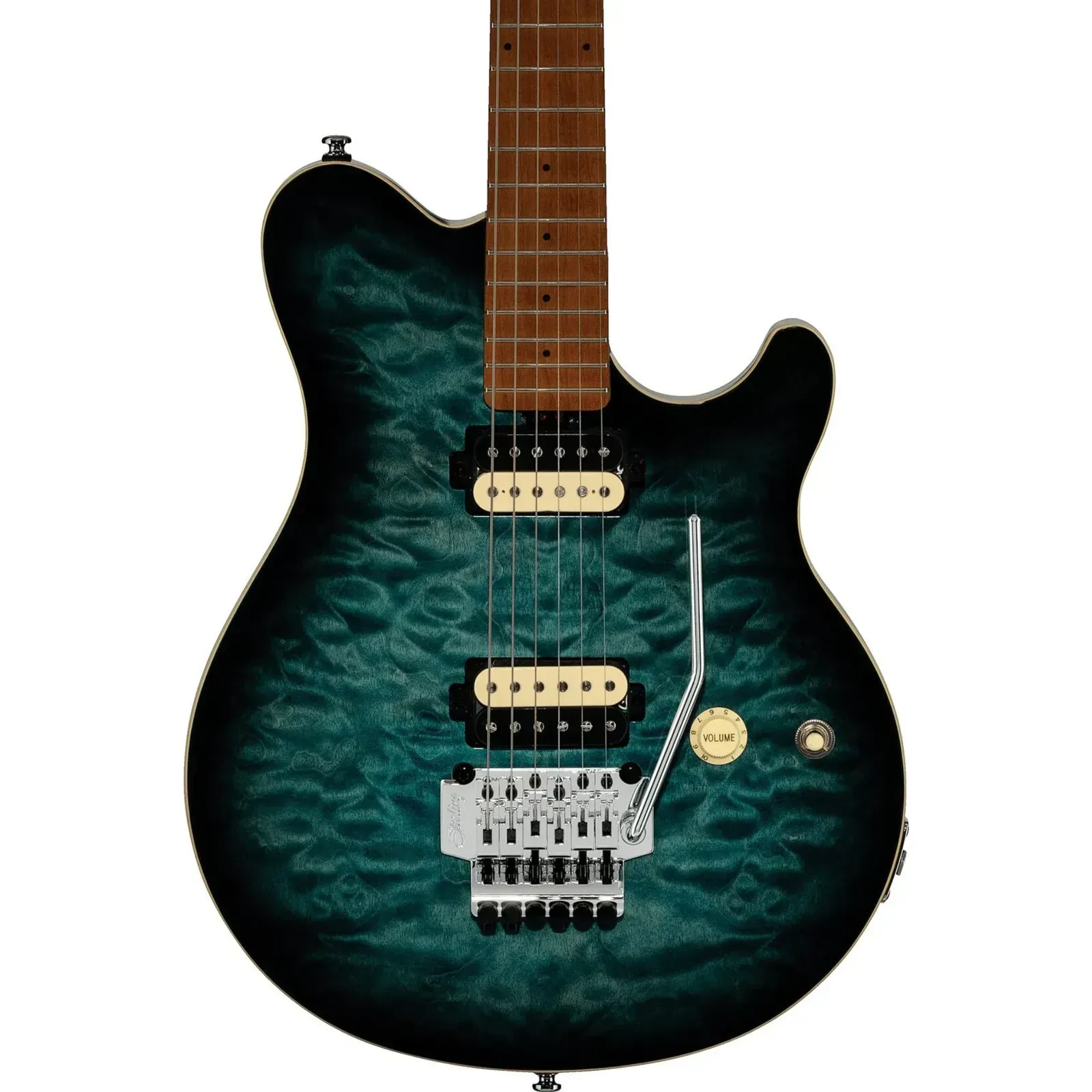 Электрогитара Sterling by Music Man AX50QM Axis, Yucatan Blue, накладка грифа: обожженный клён