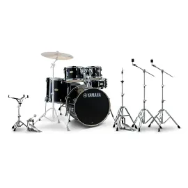 Yamaha Stage Custom Birch 5-Piece Shell Pk w/Doube-Braced Hardware Pk Raven Blk