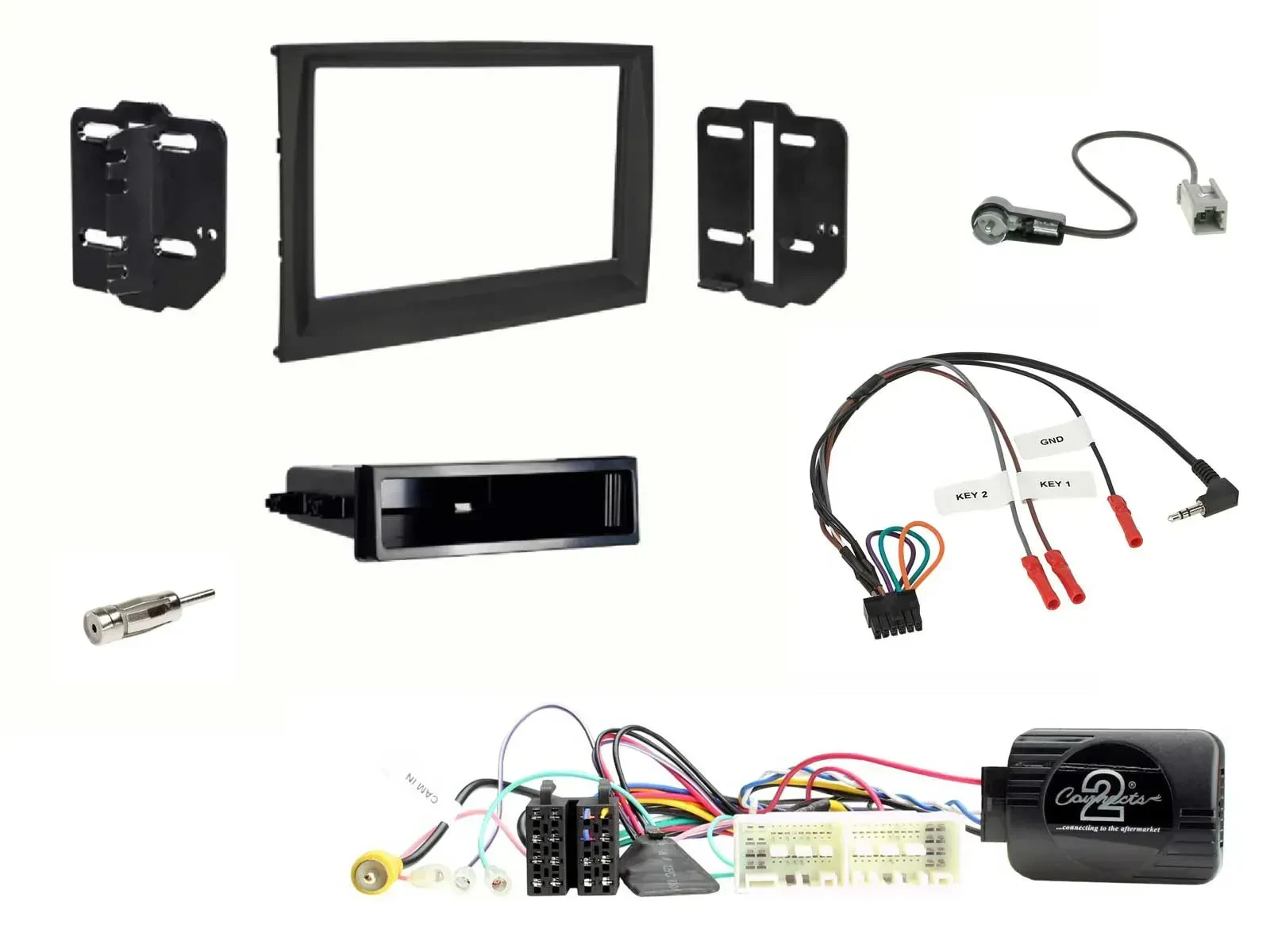 Автомагнитола для Kia Sportage (с 2016) Caraudio24 (набор, с адаптером управления на руле), черный