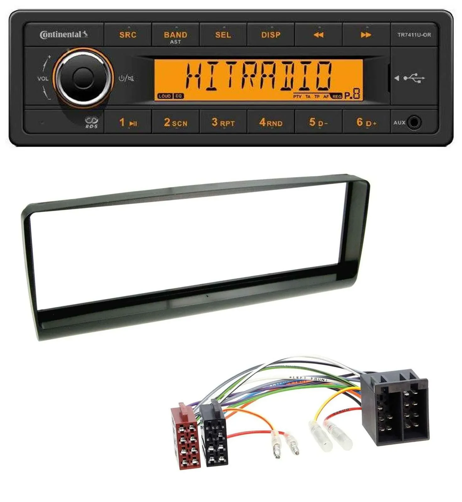 Автомагнитола Continental 1DIN USB AUX MP3 для Alfa Romeo 156 (1997–2001)