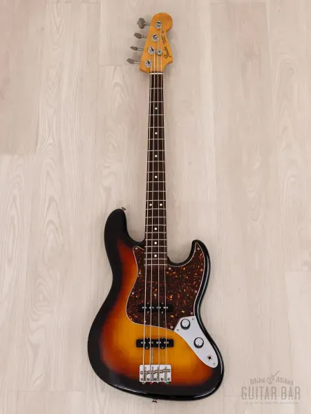 Бас-гитара Fender Jazz Bass 1962 Vintage Reissue JB62-115 JJ Sunburst w/case Japan 1987