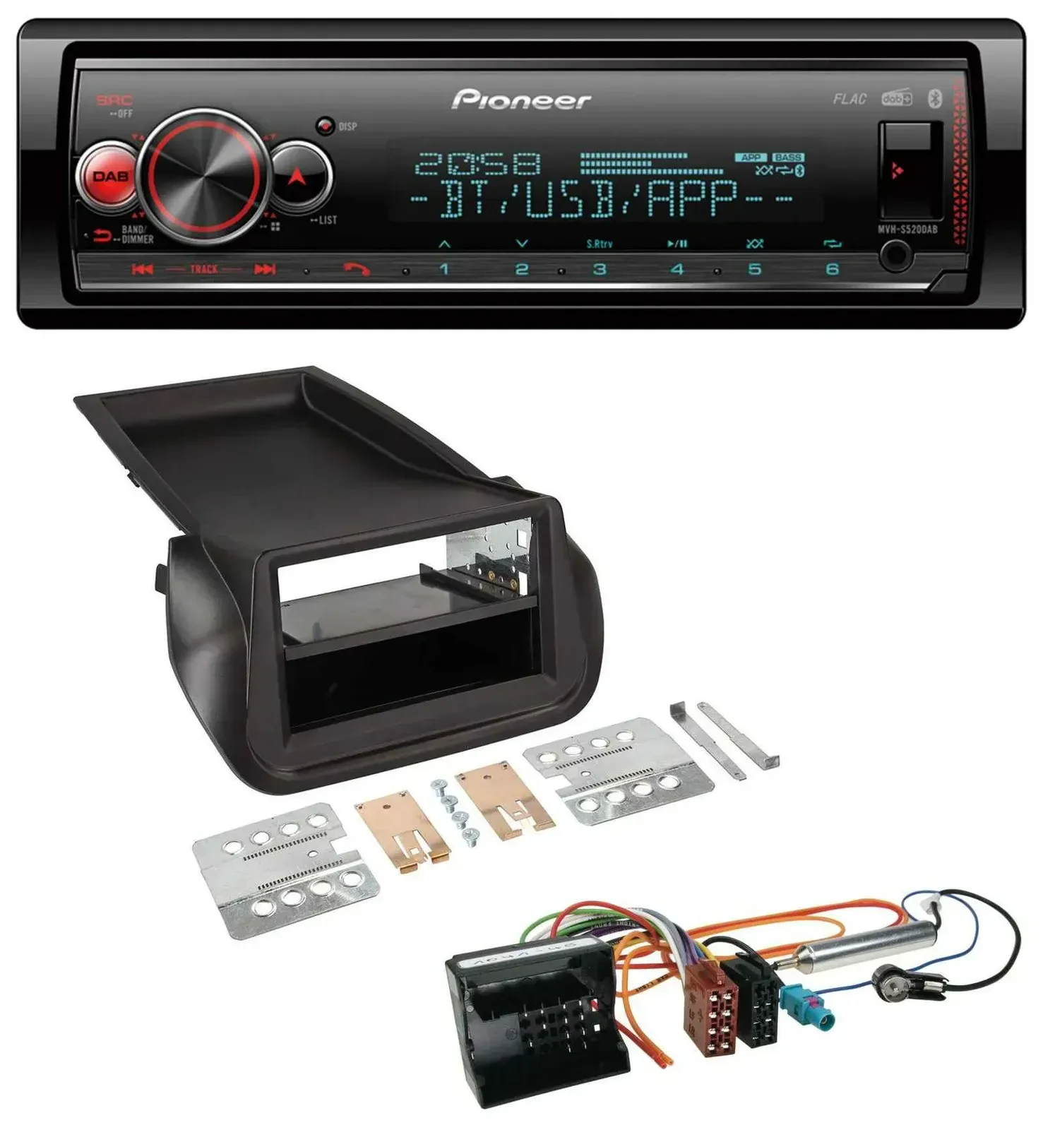 Автомагнитола Pioneer Bluetooth USB MP3 DAB для Citroen Nemo, Peugeot Bipper (с 2008)