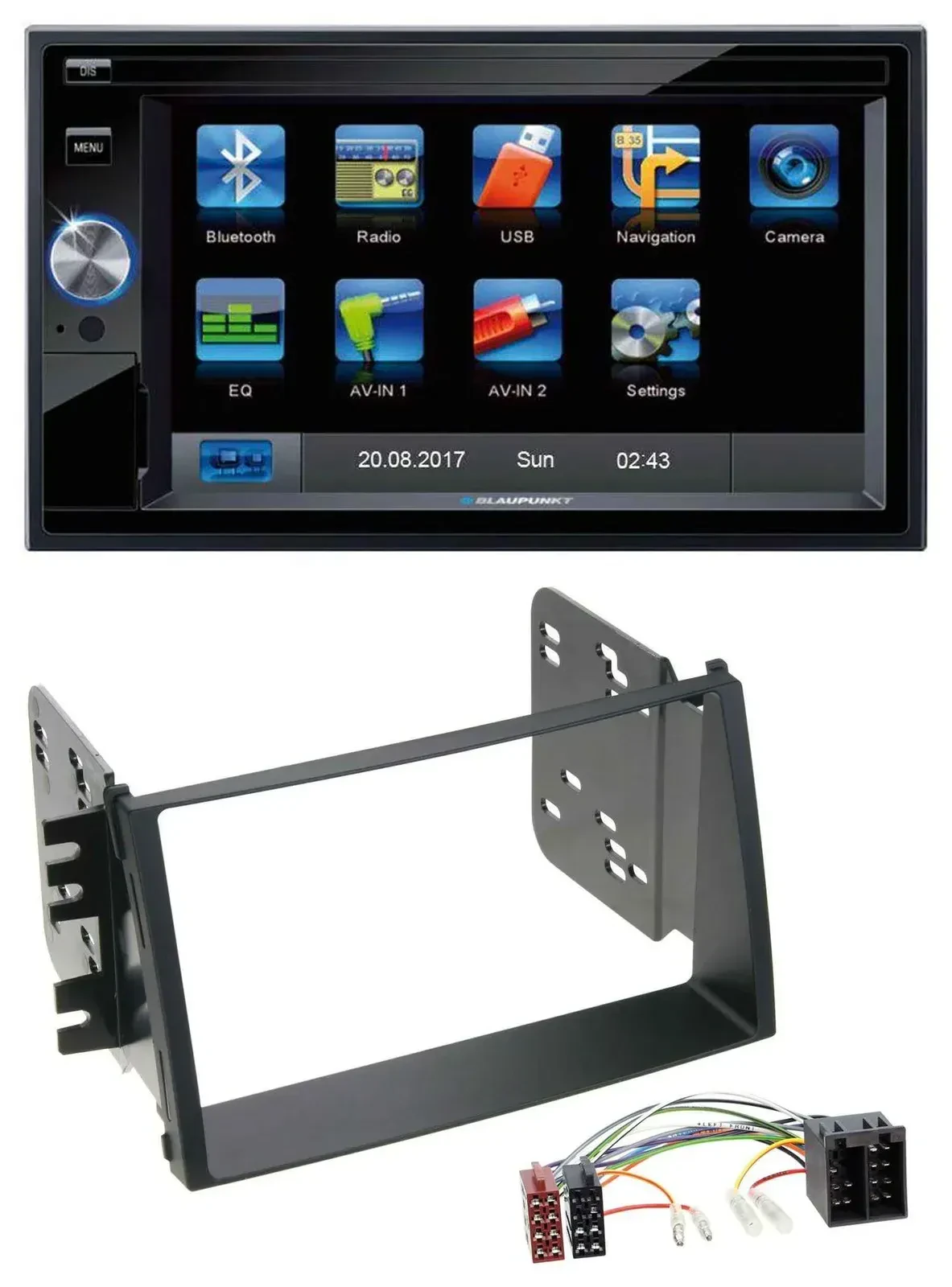Blaupunkt SD Bluetooth 2DIN MP3 USB AUX Autoradio für Kia Soul (AM, 2008-2011)