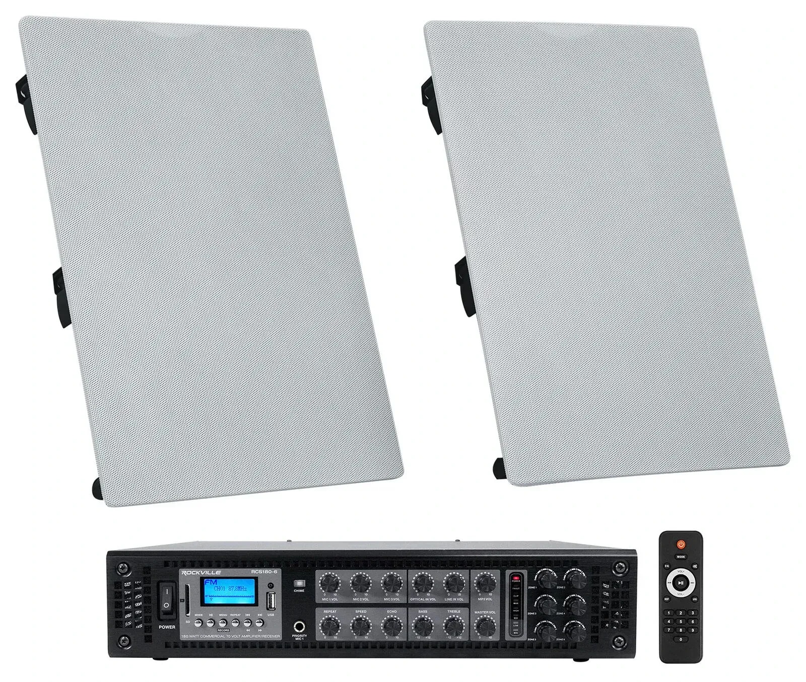 Настенная акустика Rockville RCS180-6+WA6570 White (пара)