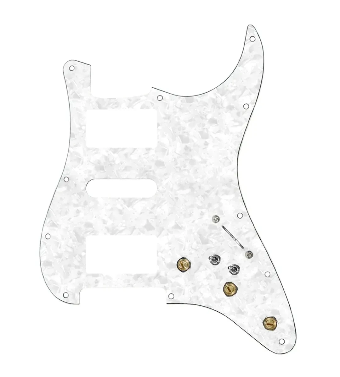 920D Custom HSH Pre-Wired Pickguard for Strat With A White Pearl Pickguard an...