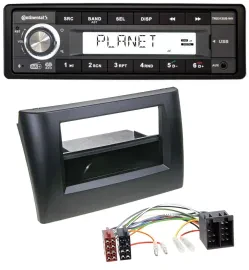 Continental USB 1DIN AUX DAB MP3 Autoradio für Fiat Stilo 192 01-08 Ablagefach
