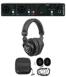 Arturia Minifuse 2 Black Portable Solo Audio USB Recording Interface+Headphones