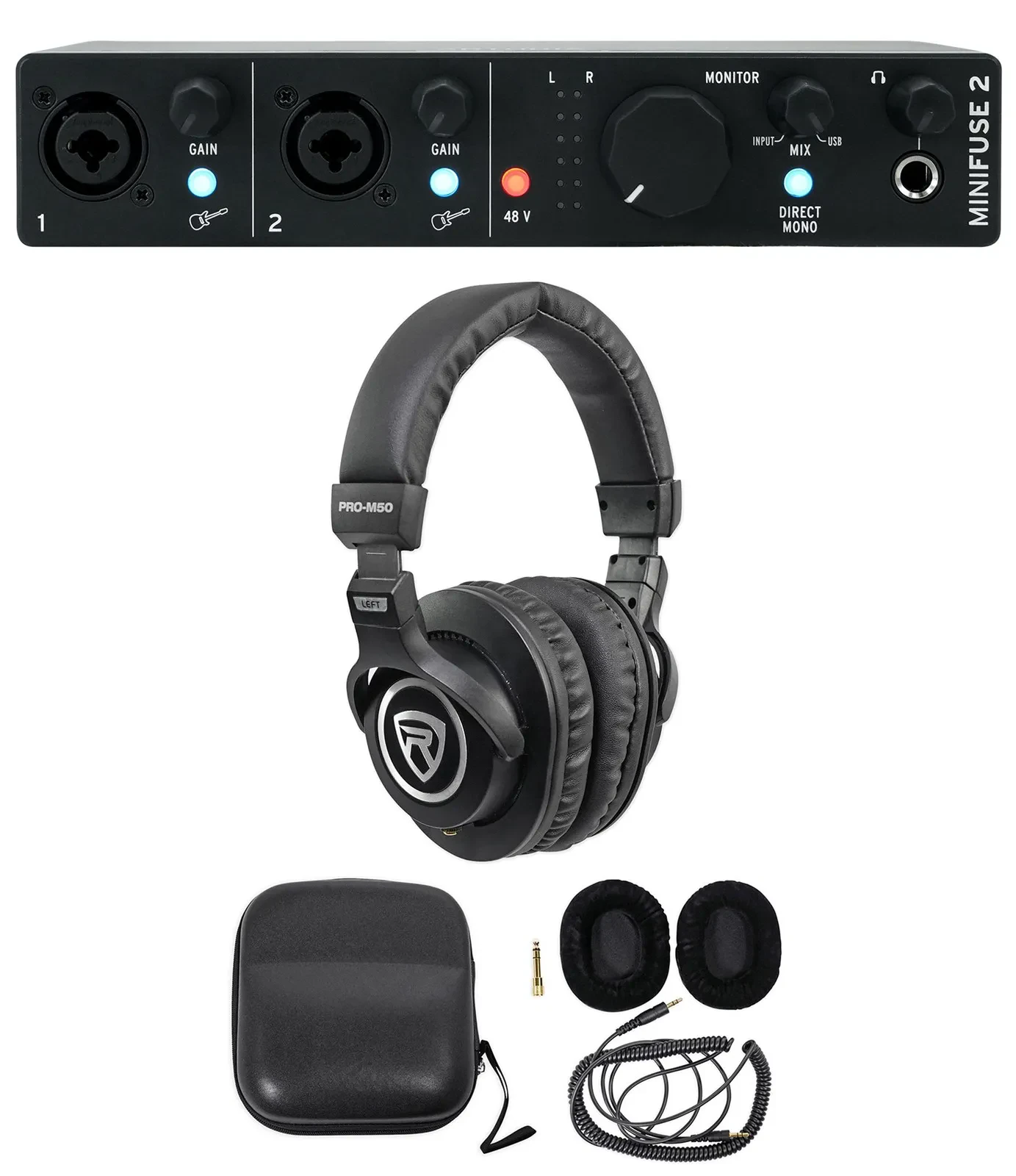 Arturia Minifuse 2 Black Portable Solo Audio USB Recording Interface+Headphones