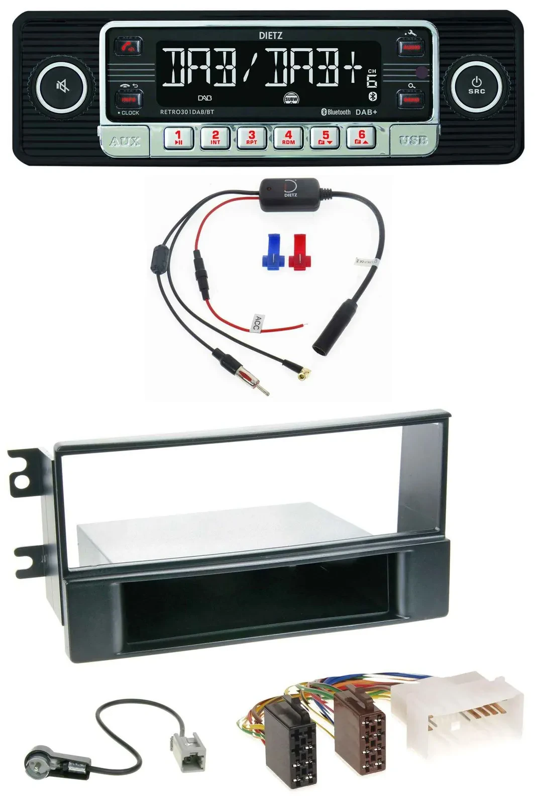 Dietz MP3 DAB Bluetooth USB Autoradio für Kia Sportage II (2008-2010)