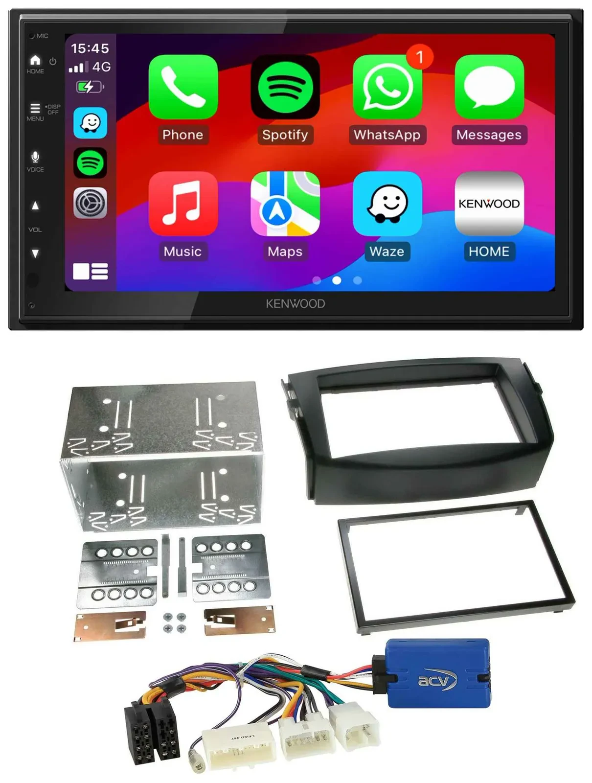 Автомагнитола для Toyota RAV4 (2011–2013) Kenwood 2-DIN, MP3, USB, DAB, Bluetooth, 28-pin