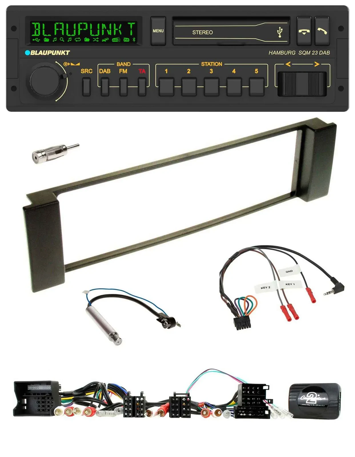 Blaupunkt USB DAB Bluetooth Lenkrad Autoradio für Audi A3 A6 Can-Bus 00-04