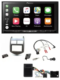 Pioneer 2DIN Lenkrad USB DAB DVD Bluetooth Autoradio für Chevrolet Aveo ab 11 du