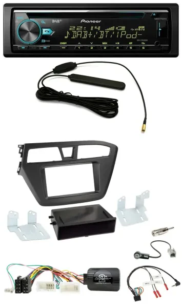 Pioneer CD MP3 Lenkrad DAB USB Autoradio für Hyundai i20 (ab 2015)