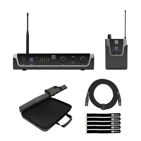 LD Systems U304.7 IEM Wireless In-Ear Monitoring Wireless System w Case Pack