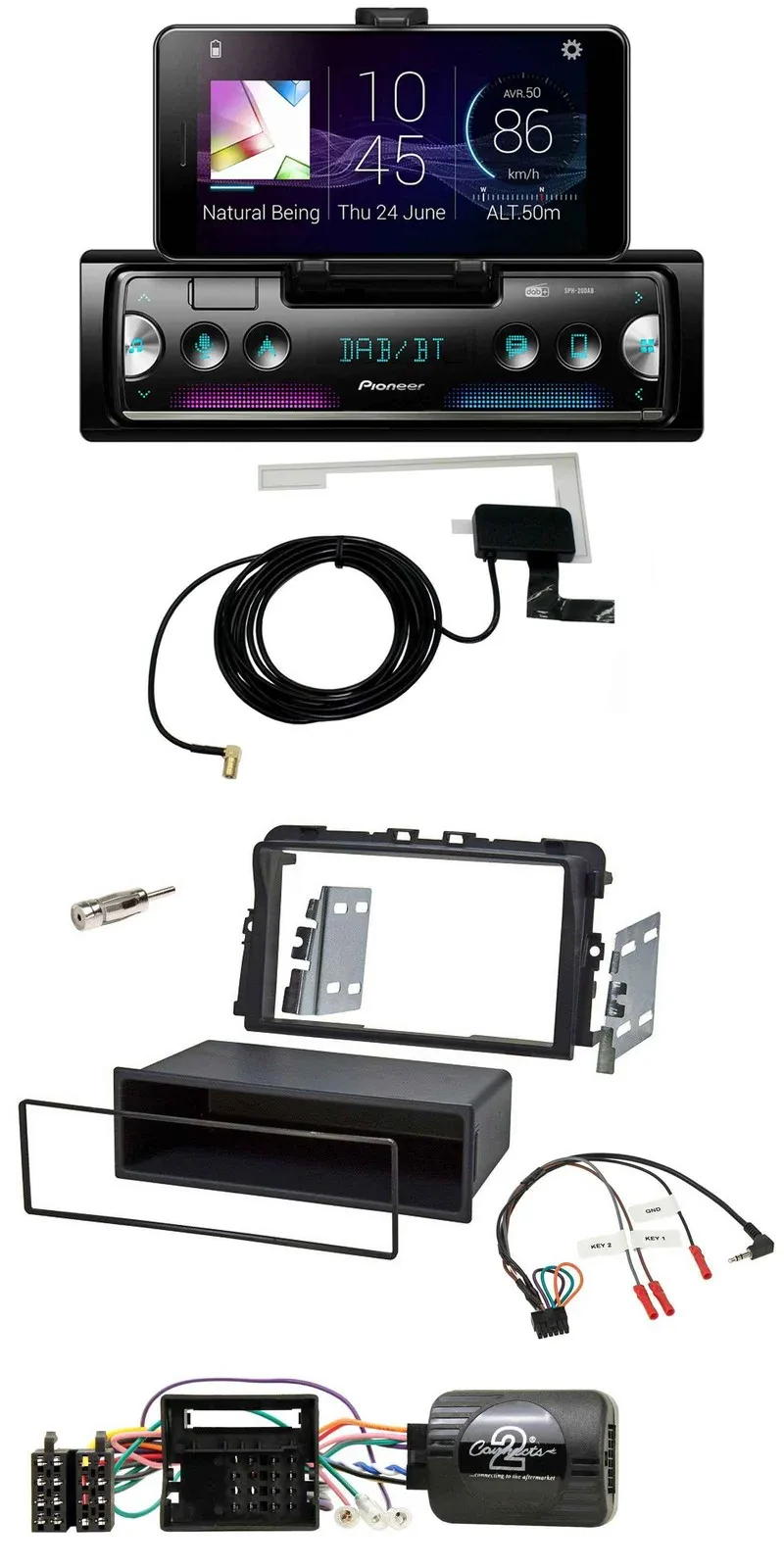 Pioneer DAB Bluetooth Lenkrad USB Autoradio für Opel Vivaro Combi Kasten 2011-20