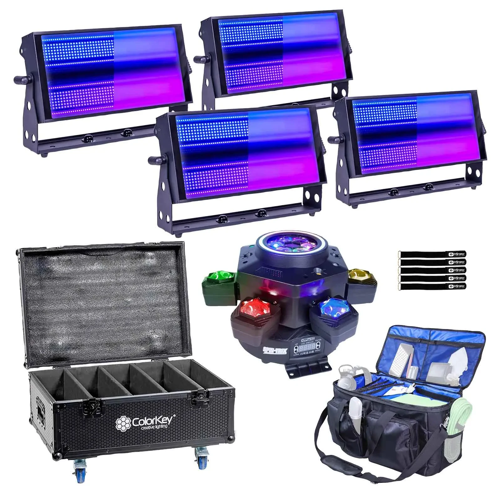 Прожектор ColorKey Inceptor Panel FX wash/строб/блайндер (набор, 4 шт.)