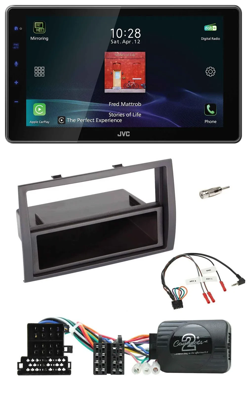 JVC DAB Lenkrad Bluetooth USB Autoradio für Citroen Jumper 2008-2011