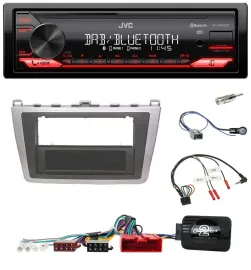 JVC Bluetooth USB DAB Lenkrad Autoradio für Mazda 6 08-12 silber schwarz