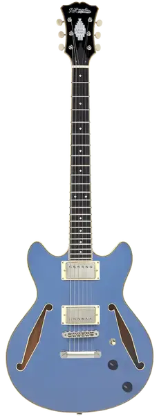 Электрогитара полуакустическая D'Angelico Excel Mini DC Tour Semi-hollowbody Slate Blue