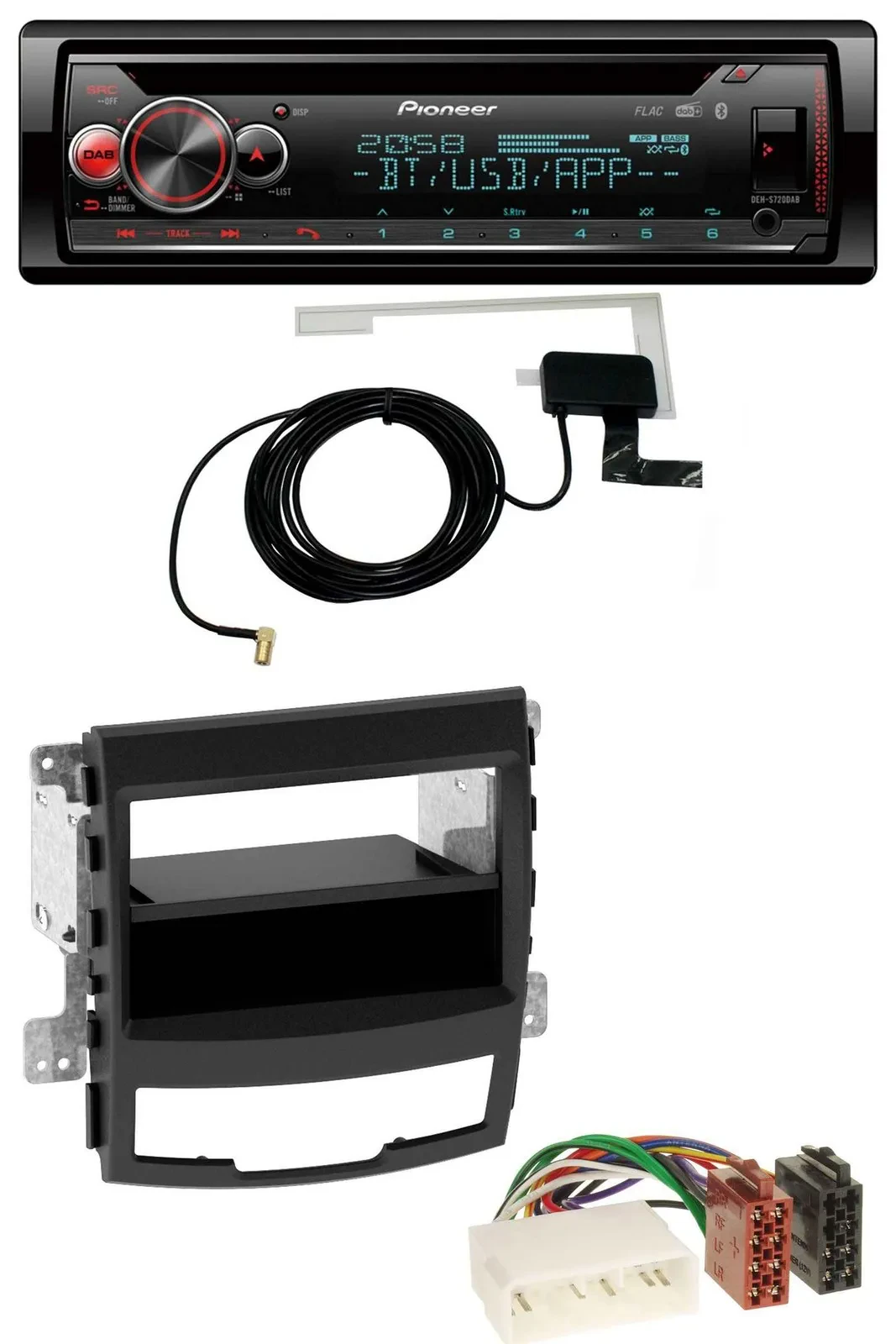 Pioneer DAB CD MP3 USB Bluetooth Autoradio für SsangYong Korando CK 2010-2013