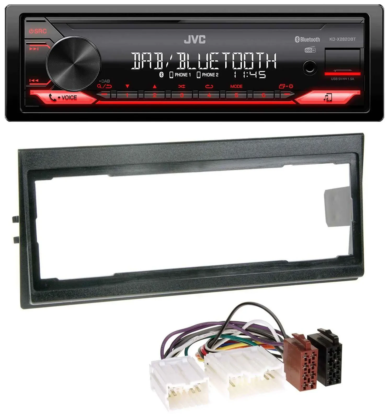 JVC Bluetooth USB DAB MP3 Autoradio für Volvo 940, 960, S40 (bis 2000)