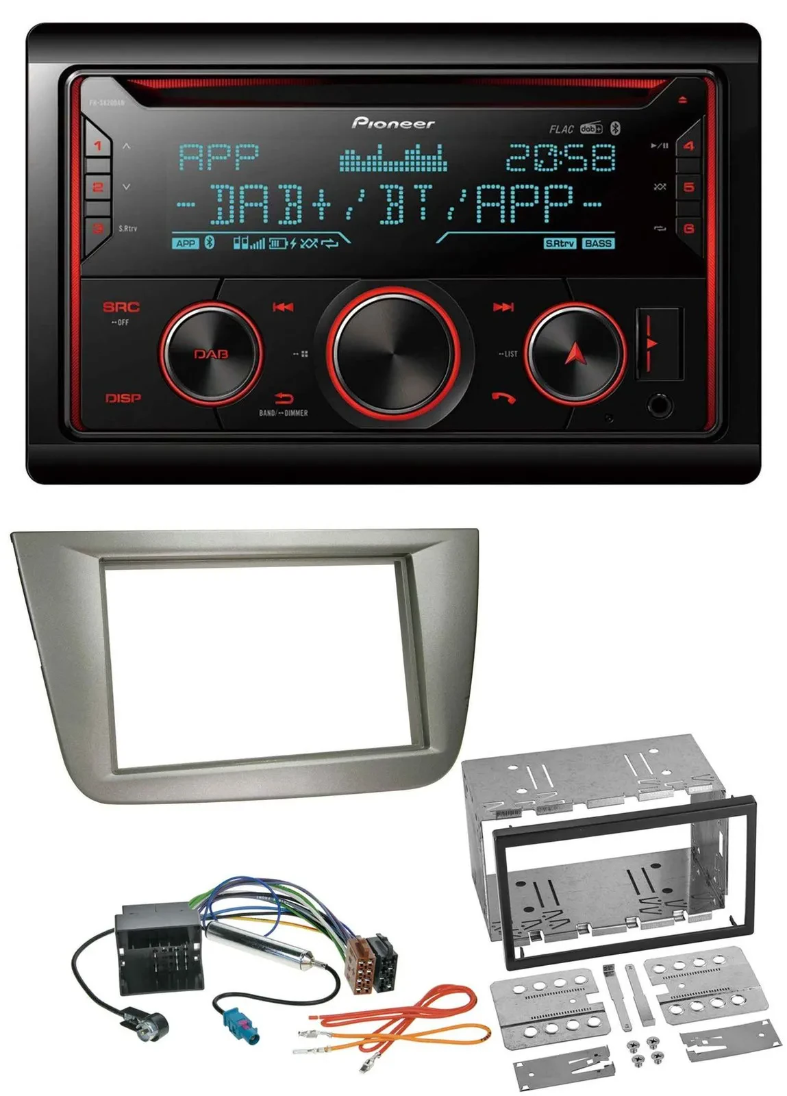 Pioneer 2DIN DAB MP3 Bluetooth USB CD Autoradio für Seat Altea XL Altea Toledo s