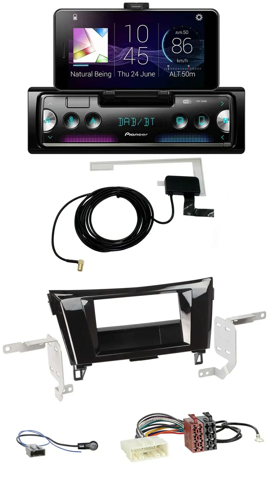 Pioneer DAB Bluetooth MP3 USB Autoradio für Nissan Qashqai X-Trail ab 2014