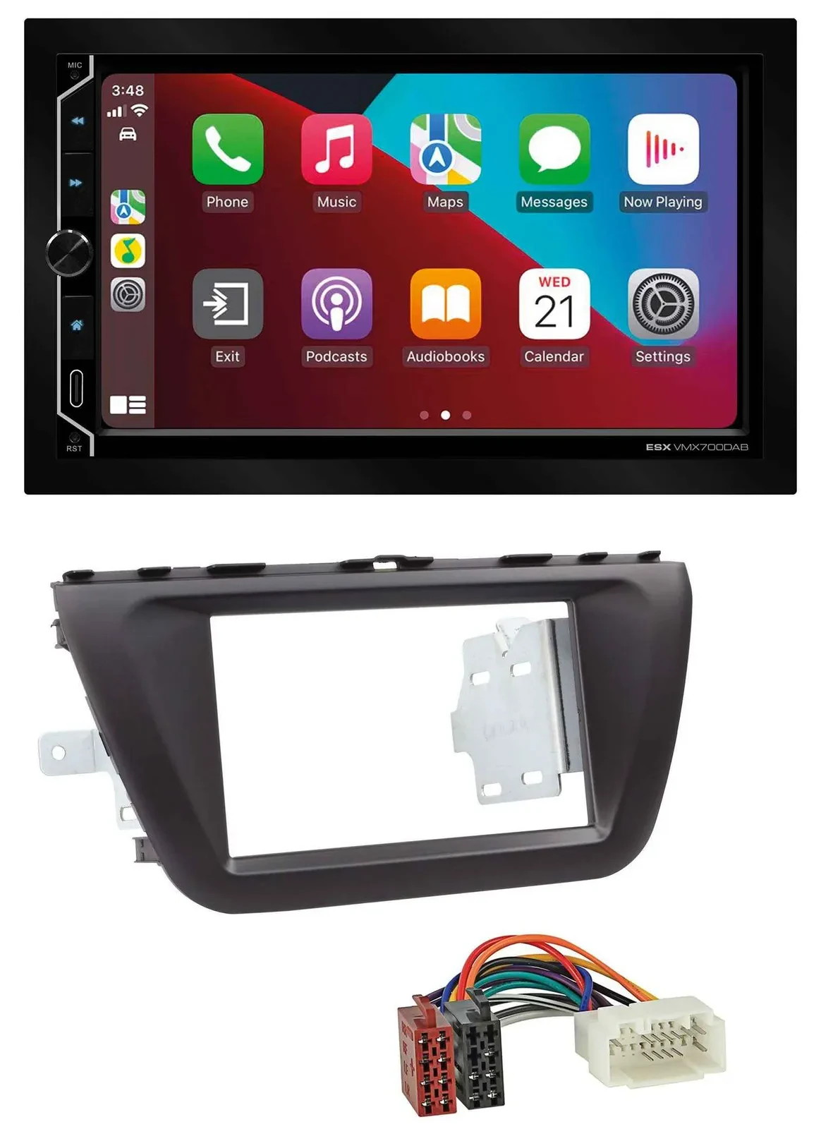 ESX 2DIN DAB USB MP3 Bluetooth Autoradio für Suzuki SX4 (ab 2013)