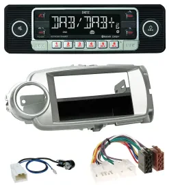 Dietz USB DAB MP3 Bluetooth Autoradio für Toyota Yaris (11-14) - silber