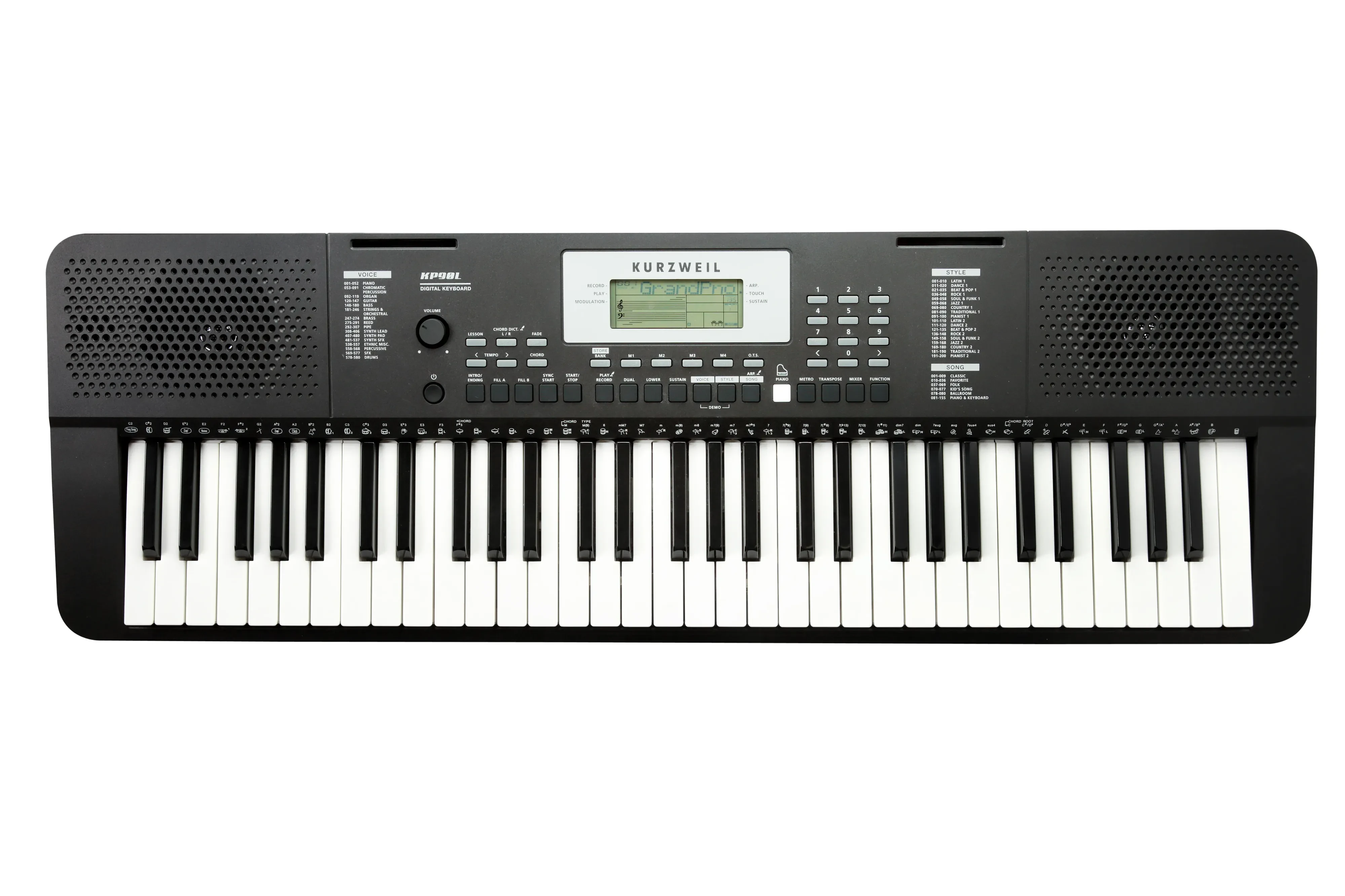 Синтезатор Kurzweil KP90L LB 61 клавиша, полифония 32, чёрный