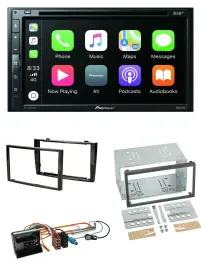 Pioneer DVD 2DIN MP3 DAB Bluetooth USB Autoradio für Peugeot 308 2007-09 schwarz