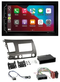 ESX 2DIN DAB USB MP3 Bluetooth Autoradio für Honda Civic Hybrid FD3 06-10 anthra