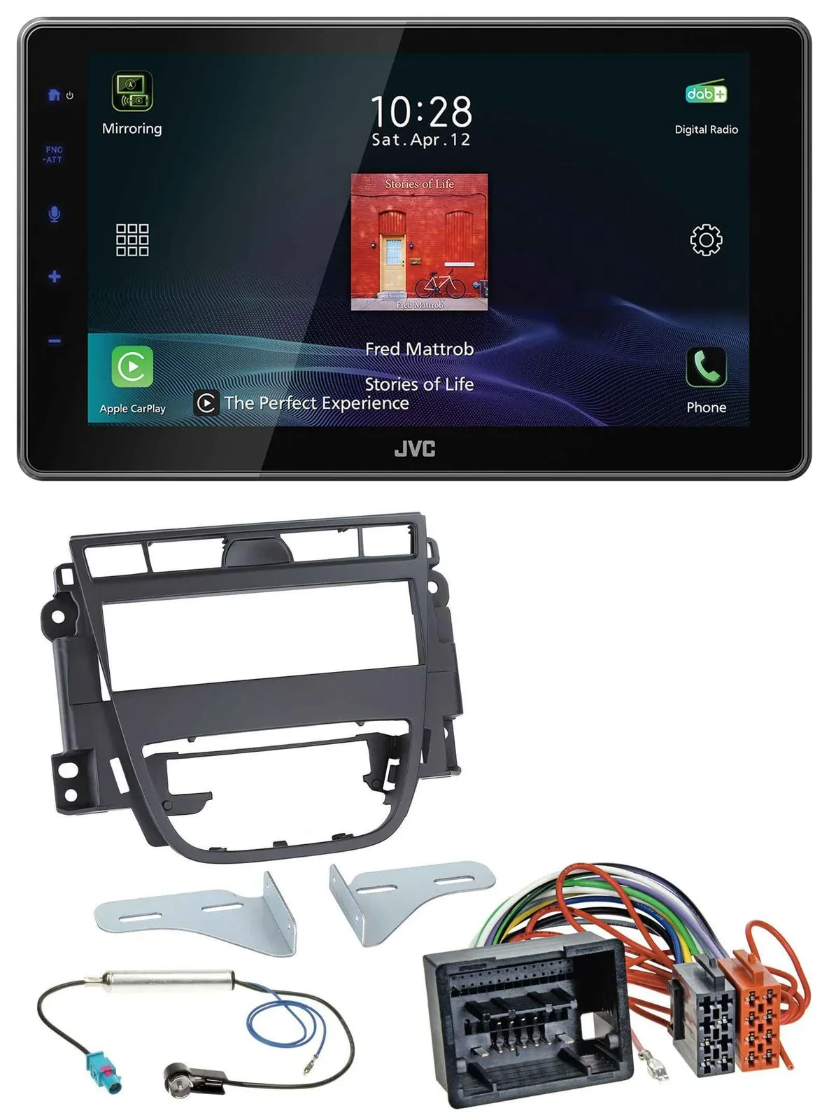 JVC DAB MP3 Bluetooth USB Autoradio für Opel Meriva B (ab 2010)