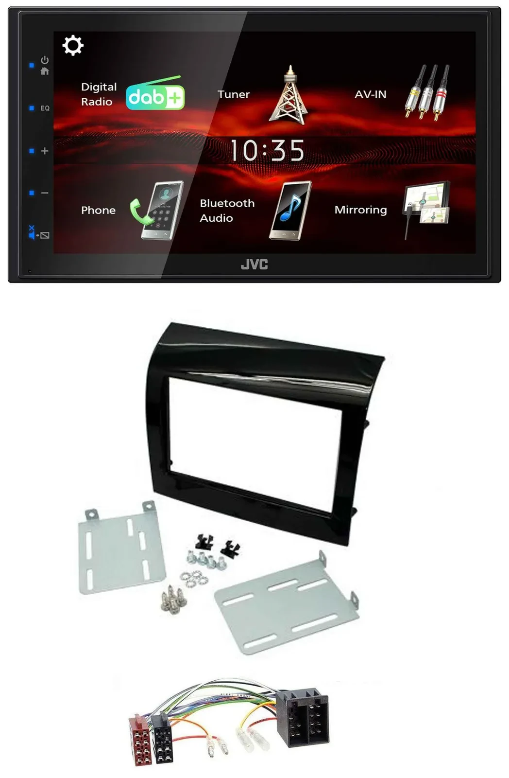 JVC USB Bluetooth MP3 DAB 2DIN Autoradio für Fiat Ducato 11-21 Peugeot Boxer Cit