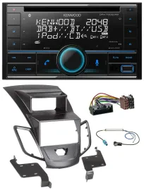 Автомагнитола Kenwood 2DIN, CD, DAB, USB, MP3, Bluetooth, для Ford Fiesta 2010–2017