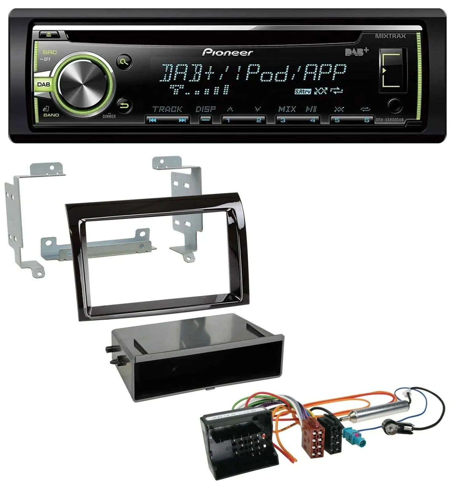 Автомагнитола Pioneer для Citroen Jumper (2006–2011) DAB, USB, MP3, AUX, CD, Quadlock, черный глянец