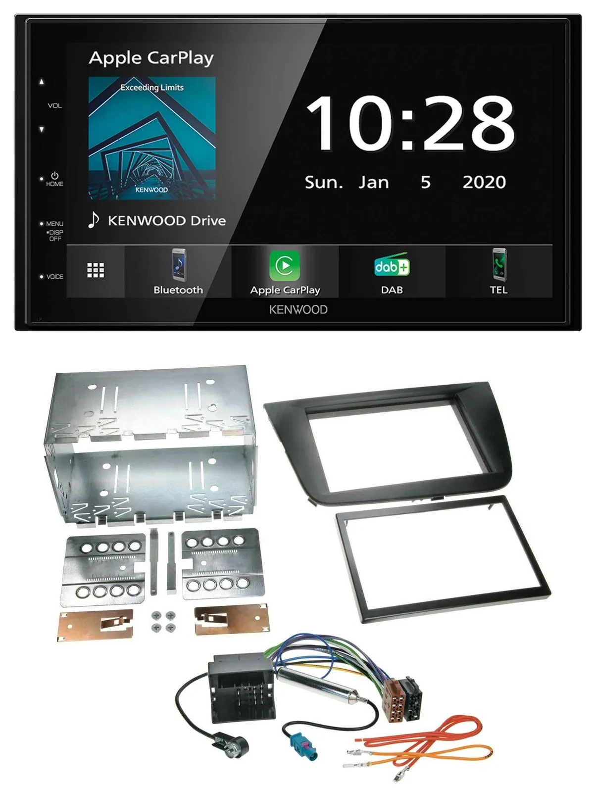 Kenwood Bluetooth MP3 DAB USB 2DIN Autoradio für Seat Altea Toledo Altea XL schw