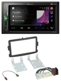 Pioneer 2DIN MP3 DAB USB Bluetooth Autoradio für Dacia Dokker Duster Lodgy Logan