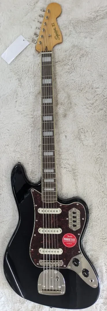 Fender Squier Classic Vibe Bass VI 6-String Electric Bass, Gloss Black - Demo